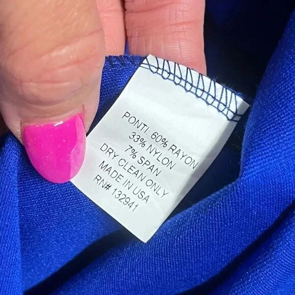 NWOT Amanda Uprichard x REVOLVE Aritz Royal Blue Long Sleeve A-Line Dress large - Picture 6 of 6